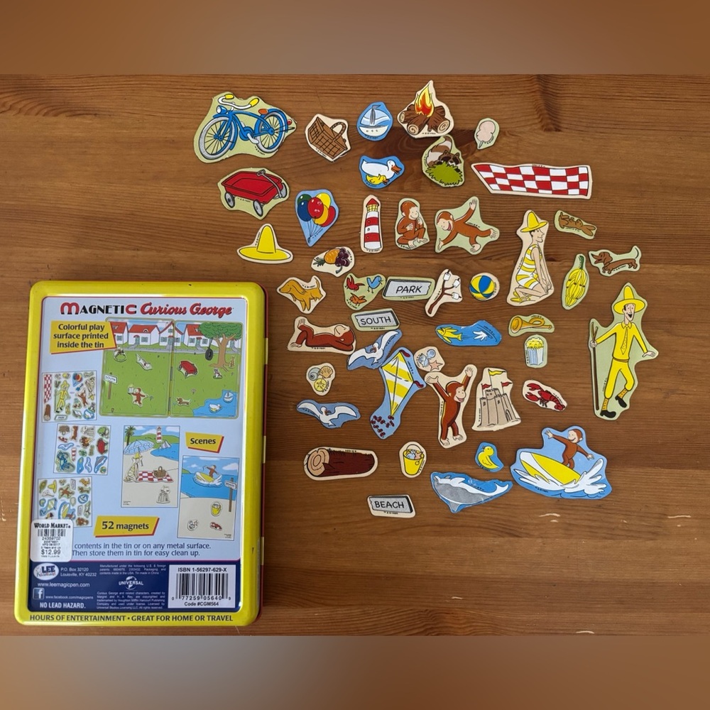 Curious George Magnetic Fun. 
Missing 9 Magnets and Cards. Nice Collection Item - Picture 4 of 4